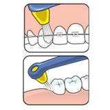 TEPE Interspace Medium Angled Toothbrush – Single End Tuft, Removable Heads, 12 Pk