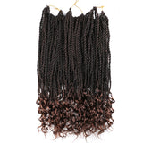 Yisimei Straight Senegalese Twist Hair Wavy Ends 18 inch 6 Packs/Lot with Gifts Low Temperature Fiber Braids Wavy Ends Synthetic Hair Extensions Senegalese Crochet Straight Hair(18" 6PACKS, T27)