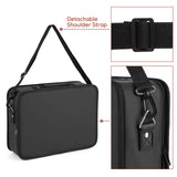 Barber Tool Bag, Segbeauty 10.8 x 14.6in PU Leather Travel Makeup Toiletry Carrying Case, Hair Styling Cutting Kit Storage Organizer for Dryer Clipper Shears Combs Cosmetics Salon Beauty Supplies