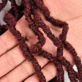 Ombre Burgundy Nu Locs Crochet Hair 18 Inch Prelooped Synthetic Hair Crochet Braids 6Packs Tbug# By Leticia