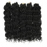18 Inch Goddess Box Braids Crochet Braids Hair with Full Curly Braids Synthetic Kanekalon Fiber Braiding Hair 5Packs/Lot
