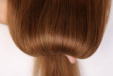 12-22inch Clip in Remy Human Hair Extensions #6 Light Brown Grade 7A Thick to End Full Head Natural Hair Long Straight 8 Pieces 18clips 80g 14"-16''
