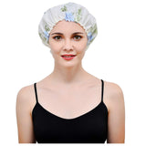 DREYOLIFE Variety Shower Cap for Women Hair Caps for Shower Reusable Shower Cap for Long Hair Large Turban Double Shower Cap