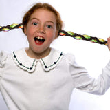 6 Pcs Hair Braided Extension with Cute Clips Bows for Girls Teens Toddlers Kids Party Birthday Hair Accessories