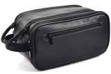 Loteaf Toiletry Bag for Men PU Leather Water-Resistant Travel Toiletry Bag Organizer Dopp Kit for Toiletries Accessories (Black)