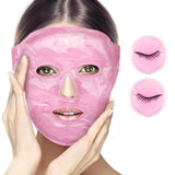 3 PCS Reusable Ice Face Eye Packs for Women Hot/Cold Compress Facial Packs with Gel Beads, Cold Packs, Stress Relief, Puffy Eyes, Dark Circles(Pink)