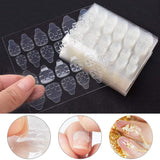 50 sheets/lot Double-side Glue Nail Sticker Adhesive Transparent Flexible Fake Nail Tips Adhesive Tabs Nail Glue (50pcs)