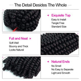 4 Pack Spring Twist Crochet Braid Bomb Twist Crochet Hair Braiding Ombre Colors Kanekalon Synthetic Fluffy Hair Extensions Low Temperature Fiber (12 Inch, 2#)