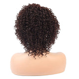 Afro Curly Lace Front Wigs Brown Synthetic Heat Resistant Fiber Short Curly Wig Natural Black for Black Women