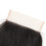 Feibin Lace Closure Human Hair 4x4 Brazilian Straight Hair Unprocessed 100% Human Hair Lace Closure Natural Color Free Part 12 Inch