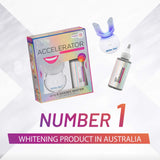 White Glo Accelerator Teeth Whitening Kit with LED Light for Sensitive Teeth and Gums - Carbamide Peroxide, Papaya and Pineapple Enzymes for Best Teeth Whitening Results - 10 Min Timer & 50 Uses!