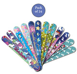 Creanoso Unicorn Emery Board (24-Pack) - Handy Nail Accessories - For Manicure Pedicure - Keep Your Fingernails and Toenails in Tip-top Shape - Great Stocking Stuffers – Beauty Need Essentials