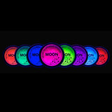 Moon Glow - Blacklight Neon UV Pigment Shaker 0.1oz Set of 8 â Glows brightly under Blacklights/UV Lighting! Use on the face/body, as loose eye shadow and for nail art