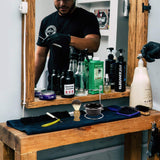 CCbeauty Men's Shaving Set, Stainless Steel Shaving Razor&Brush Holder Soap Bowl Mug Badger Hair Beard Brush