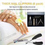 Thick Toenail Clippers, Mens Nail Clippers for Large Big Thick Nail and Toenail Senior Nail Clippers with Easy Grip Rubber Handle for Podiatrist/Ingrown/Seniors/Professional (Gift Box) (Black)