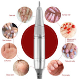 Professional Nail Drill Machine, AZ GOGO 30000RPM Rechanreable Portable Nail Drills for Acrylic Gel Nails - New Upgraded Electric E File With LCD Display