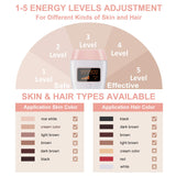 IPL Hair Removal, OOWOLF 999,900 Permanent Painless Flashes Facial body Professional Hair Treatment Whole body Home Use for Women and Men