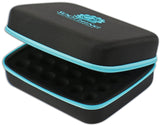 30 Essential Oils Carrying Case for 5ml, 10ml and 15ml Bottles - Hard Shell Exterior Storage Organizer Holds doTerra, Young Living and Endless Others by Soothing Wellness Essentials (Caribbean Blue)