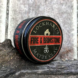 Lockhart's Fire & Brimstone Matte Clay, Medium/Firm Hold, Matte Finish, 3.7oz