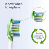 Genuine Philips Sonicare W3 Premium White toothbrush head, HX9062/65, 2-pk, white