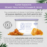 Satin Smooth Honey Hair Removal Wax with Vitamin E 14oz.