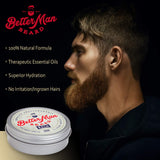 Better Man Beard Balm - 2 oz All-Natural Moisturizing Balm with Therapeutic Grade Essential Oils & 100% Natural Formula - Balm-01