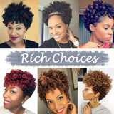 3 Packs Synthetic Jumpy Wand Curl Crochet Braids Hair Jamaican Bouncy Twist Hair 10 inch Toni Curl Crochet Hair Extensions Saniya Curly For Black Women 20 Roots/Pack(3 packs,Black to Coffee Brown)