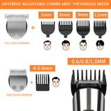 SweetLF Beard Trimmer for Men Cordless Hair Clipper Grooming kit Hair Trimmer Mustache Trimmer Body Groomer Trimmer for Nose Ear Facial Hair Cordless Waterproof 5 in 1