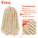 4 pack spring twist crochet braiding hair Ombre Colors Synthetic Hair Extension (#613)
