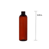 WM (Pack of 6) 4 oz. Amber Refillable, Reusable Empty Plastic Bottles w/Twist Open Yorker Cap – Mfg. USA DIY, Oils, Aromatherapy, Shampoo, Paint, Soap, Perfume, Moisturizer, Arts & Crafts, Juice