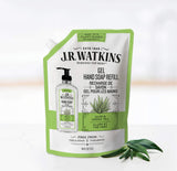 JR Watkins Gel Hand Soap Refill Pouch, Aloe and Green Tea, 6 Pack, Scented Liquid Hand Wash for Bathroom or  Kitchen, USA Made and Cruelty Free, 34 fl oz (packaging may vary)