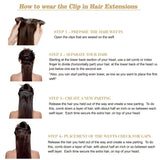 Clip in hair extensions human hair one piece human hair extensions 5 clips 100% Remy Human Hair Straight Natural Black 16"(40cm) - 45g