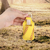 4 Pack Travel Bottles with Keychain Holder 1oz Portable Empty Keychain Bottle with Flip Plastic Squeeze Bottles Refillable Containers for Soap, Lotion, and Liquids