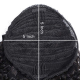 RACILY Human Hair Clip in Corn Wave Ponytail Extensions, Long Wrap Drawstring Curly Clip on Pony Tail Hairpiece, 100% Unprocessed Brazilian Virgin Hair for Black Women (12")