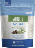 Athlete Bath Salt 32 Ounces Epsom Salt with Natural Lavender, Pine, Peppermint and Eucalyptus Essential Oils Plus Vitamin C in BPA Free Pouch with Easy Press-Lock Seal