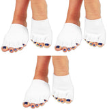 Bcurb Toe Gel-Lined Compression Socks (3 Pair) Toes Separating Therapeutic Moisturizes Dry Feet Hard Cracked Skin.