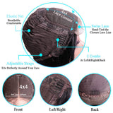 Body Wave Lace Front Wigs Human Hair 8a 4x4 Lace Front Wigs Body Wave Pre Plucked Natural Hairline 130% Density Human Hair Wigs for Women (16inch,4x4 body wave wig Natural Color)