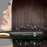 JINRI 2 in 1 Travel Hair Straightener and Curler Flat Iron Curling Iron with Adjustable Digital Temp,Dual Voltage,Silver