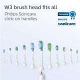 Genuine Philips Sonicare W3 Premium White toothbrush head, HX9062/65, 2-pk, white