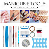 Gel Nail Polish Starter Kit - 6 Colors Gel Polish Set Base Top Coat, 36W LED Nail Dryer Lamp with Full DIY Gel Manicure Nail Tools by Vishine 8ml #C003