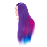Mannequin Head 26"-28" Super Long Synthetic Fiber Hair Manikin Head Styling Hairdresser Training Head Cosmetology Doll Head for Cutting Braiding Practice with Clamp (92018WP0320)