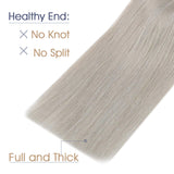 JoYoung Real Hair Extensions Tape in Grey Human Hair 14inch Grey Tape in Hair Extensions Human Hair Remy Real Tape in Gray Hair Extensions 20pcs 50g