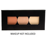 Magnetic Eyeshadow Palette Empty 2PC - Beauty Junkees Compact Mini Makeup Pallete for Depotting Eye Shadow, Blush, Contour, Bronzer, Highlighter Pans, Metal Stickers, Purse, Travel, Two Pack Black