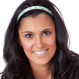 Hipsy Women's Adjustable NO SLIP Pastel Flowers Skinny Headband Gift Packs (Skinny Black/Mint/Glitter 5pk)