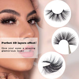 BEEOS Luxury False Eyelashes 3D Siberian Mink Lashes, 16-25 mm 6 Styles Multipack 100% Real Mink Fur Handmade High Volume Fluffy Eye Lash 6 Pairs/Queen