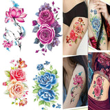 8 sheets Waterproof Temporary Tattoos Water Transfer Flower Stickers Beauty Health Body Arm Art women girl female sexy Makeup