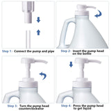 15 Pieces Plastic Gallon Pump Dispenser 38/400 for Gallon Bottles Jugs, Gallon Pump Top Dispensing Pump Lid Fits for Most Lotion, Shampoo, Conditioner Bottles, White