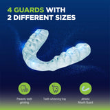 Dentance Professional Dental Guards – Set of 4 Made In USA - Custom Fit - BPA Free - Perfect Dental Guards for Teeth Grinding and Sport Athletes - Regular and Heavy Duty protection - Teeth Whitening