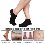 Codream Large Men's Moisturizing Gel Socks Men's Feet Care Ultimate Treatment for Dry Cracked Rough Skin on Feet Pack of 2 Pairs Black US Men 10-15