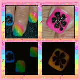 Glow in the Dark Powder Nail Art Pigment Set